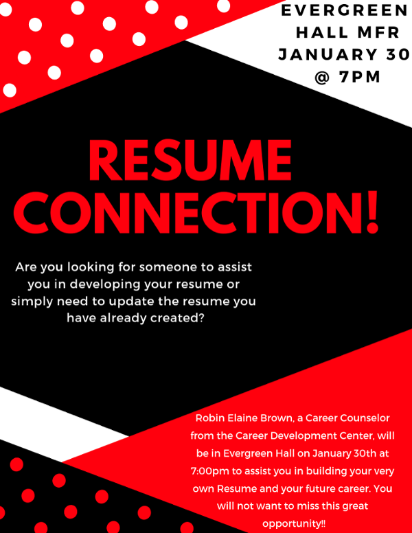 Resume Connection Workshop January 31